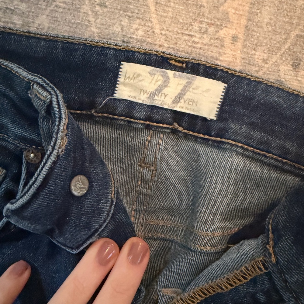 We The Free Dark Blue Denim Jeans